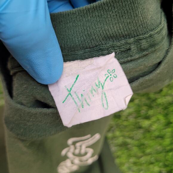 VTG Dated 1987 Thiny Stick Figure Art Tee Single Stitch 80s Boxy M Faded - Picture 6 of 6